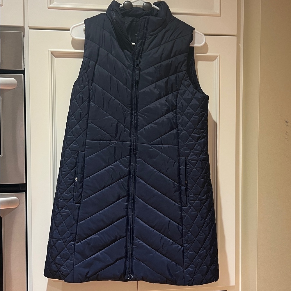Talbots Navy Quilted Vest